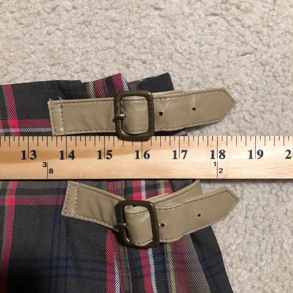 Tommy Hilfiger Wrap Around Pleated Plaid Skirt Size 12 - Picture 8 of 9